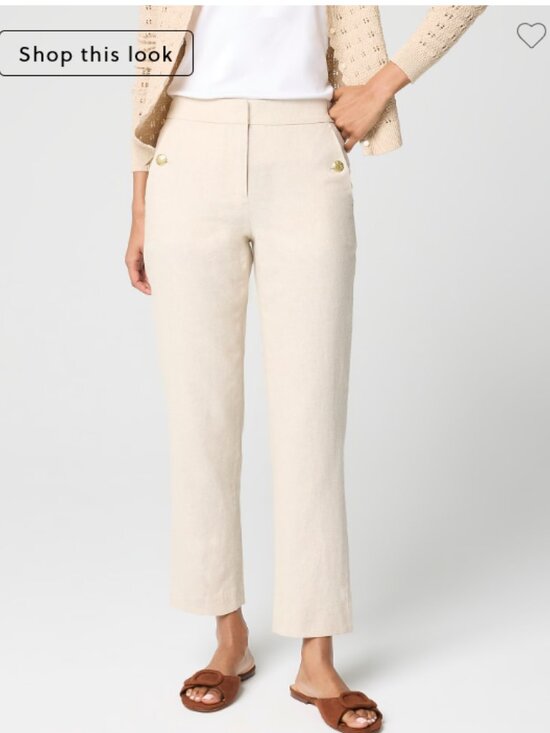 J. Crew Pants - J. Crew Beige Elastic-Waist Pants